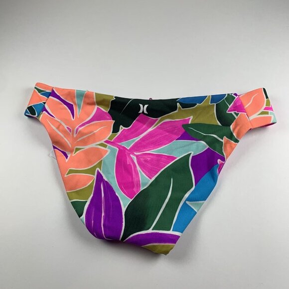 Hurley Max Isla Full Tab Side Bottoms Women's XS Violet Floral Swim Beach Bikini - Picture 8 of 9